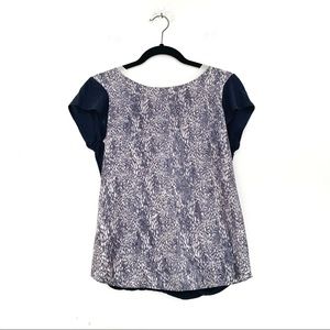 Rebecca Taylor Silk Front Open Back Tee